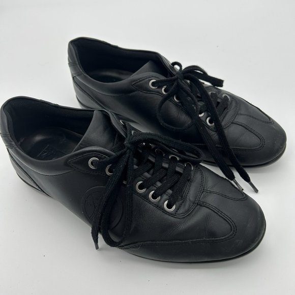 Versace Collection Black Leather Medusa Logo Shoes - Picture 4 of 12